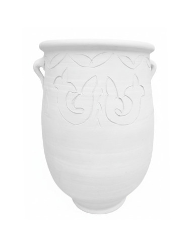 TINAJA GRANDE DE BARRO BLANCA 74x50