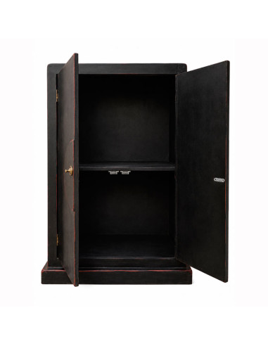 MUEBLE AUXILIAR ORIENTAL NEGRO Y ROJO...