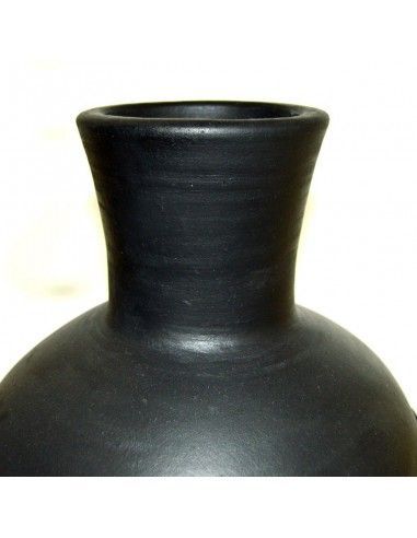 JARRON DE CERAMICA Y RATTAN