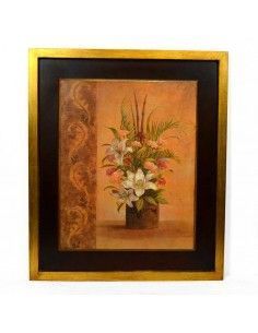 CUADRO CLASICO DE JARRON CON FLORES
