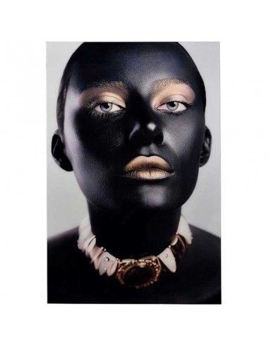 CUADRO DE CRISTAL CON IMAGEN DE CARA DE MUJER
