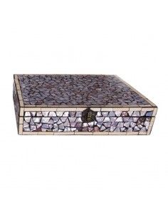 SET DE DOS CAJAS RECTANGULARES DE MOSAICO DORADO 2