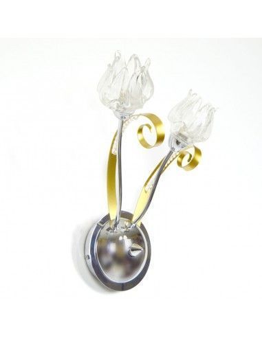APLIQUE DE PARED DE DOS TULIPA FLOR