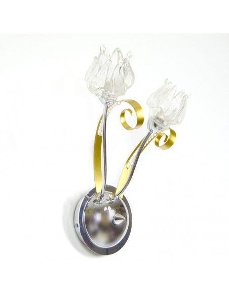 APLIQUE DE PARED DE DOS TULIPA FLOR