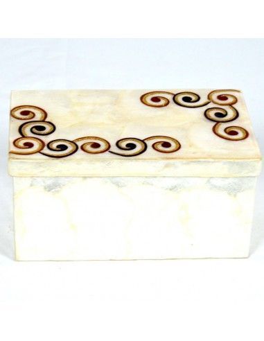 CAJA DE NACAR CON FORMAS ESPIRALES