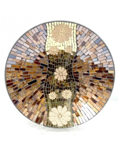 CENTRO DE MESA REDONDO DE MOSAICO