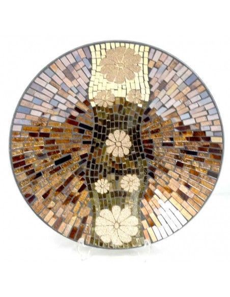 CENTRO DE MESA REDONDO DE MOSAICO