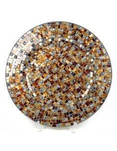 CENTRO DE MESA REDONDO DE MOSAICO