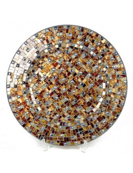 CENTRO DE MESA REDONDO DE MOSAICO