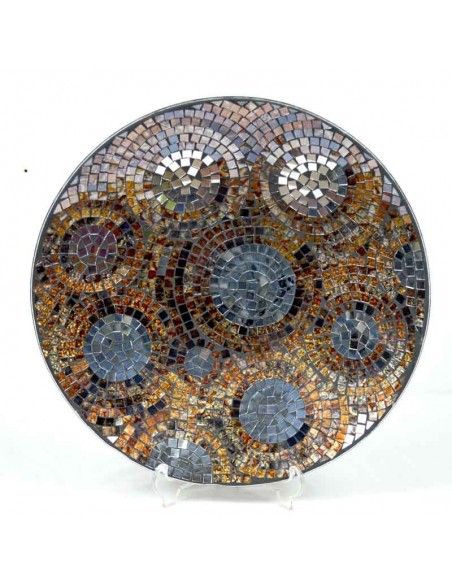 CENTRO DE MESA REDONDO DE MOSAICO