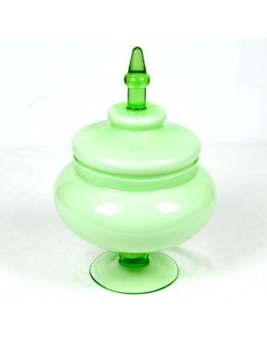 BOMBONERA DE CRISTAL VERDE