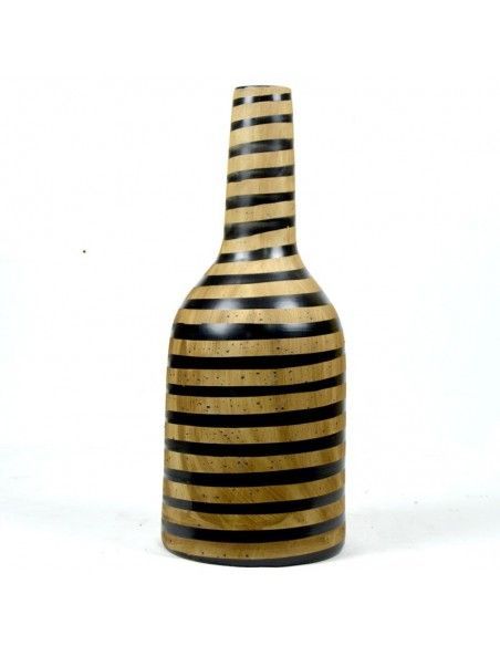 JARRON BEIGE DE RAYAS