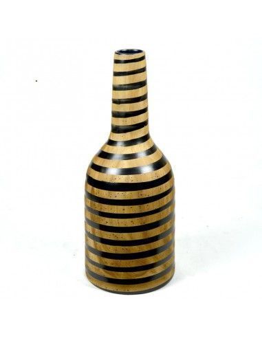 JARRON BEIGE DE RAYAS