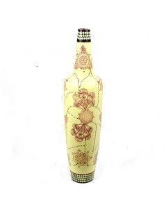 JARRON BEIGE DE FLORES