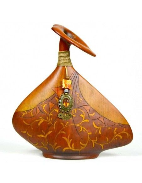 JARRON DE MADERA MARRON