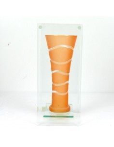 JARRON NARANJA DE CRISTAL