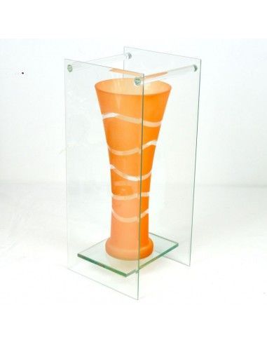 JARRON NARANJA DE CRISTAL