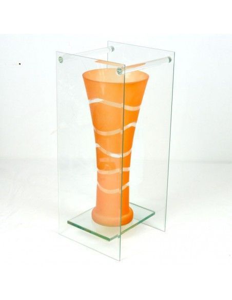 JARRON NARANJA DE CRISTAL