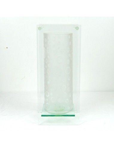 JARRON BLANCO DE CRISTAL