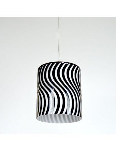 COLGANTE CRISTAL TRIPLEX RAYAS BLANCO Y NEGRO