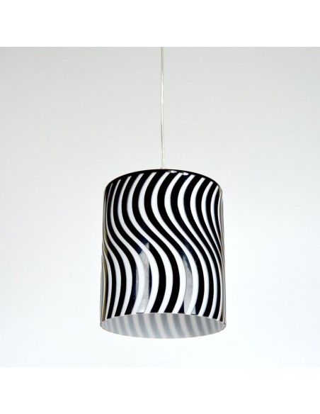 COLGANTE CRISTAL TRIPLEX RAYAS BLANCO Y NEGRO