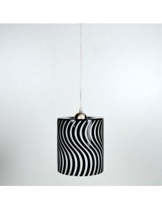 COLGANTE CRISTAL TRIPLEX RAYAS BLANCO Y NEGRO