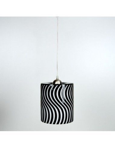 COLGANTE CRISTAL TRIPLEX RAYAS BLANCO Y NEGRO