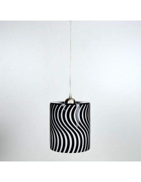COLGANTE CRISTAL TRIPLEX RAYAS BLANCO Y NEGRO