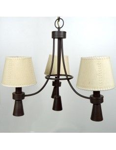 LAMPARA DE TECHO DE TRES RUSTICA 2