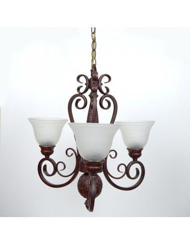 LAMPARA DE TECHO DE TRES MARRON