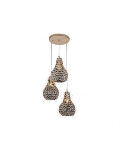 COLGANTE DE TECHO ORO - CRISTAL DE TRES