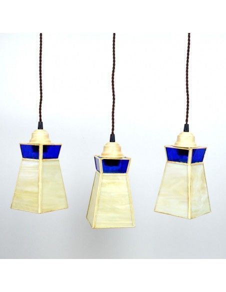 LAMPARA DE TECHO TIFFANY CREMA