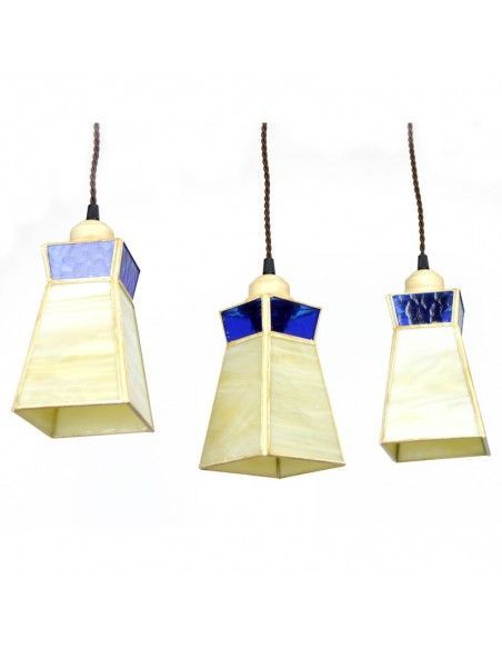 LAMPARA DE TECHO TIFFANY CREMA