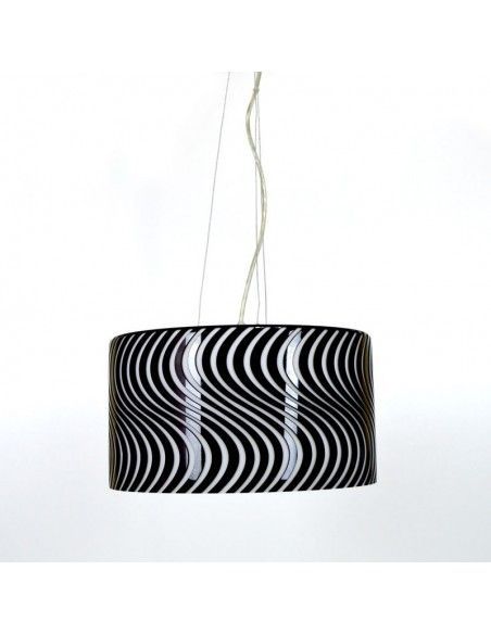 COLGANTE CRISTAL TRIPLEX RAYAS BLANCO Y NEGRO