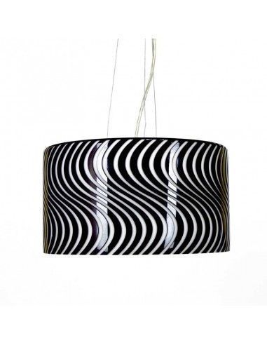 COLGANTE CRISTAL TRIPLEX RAYAS BLANCO Y NEGRO