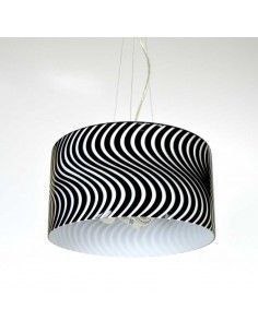 COLGANTE CRISTAL TRIPLEX RAYAS BLANCO Y NEGRO 2