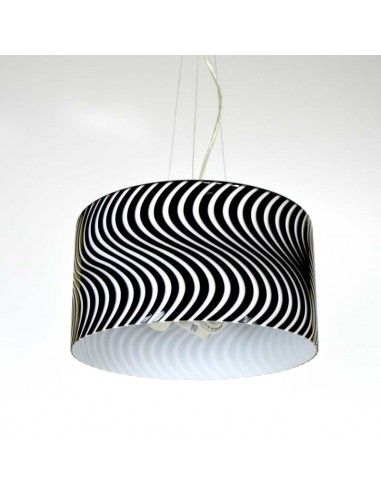 COLGANTE CRISTAL TRIPLEX RAYAS BLANCO Y NEGRO