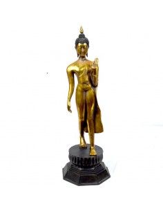 FIGURA DE BUDA DIOSA COLOR ORO VIEJO