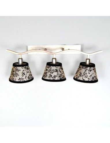 APLIQUE DE PARED DE TRES PANTALLA FLORES