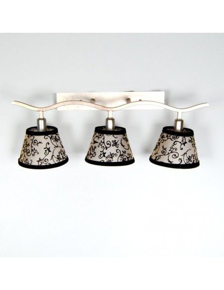 APLIQUE DE PARED DE TRES PANTALLA FLORES
