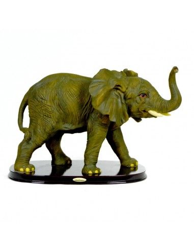 ELEFANTE VERDE CON COLMILLOS