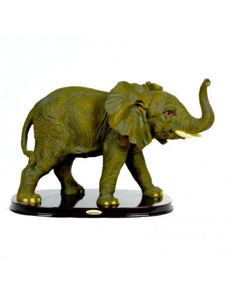 ELEFANTE VERDE CON COLMILLOS
