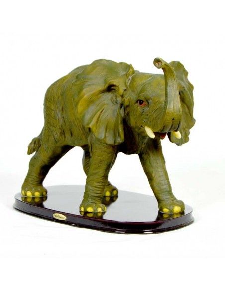 ELEFANTE VERDE CON COLMILLOS