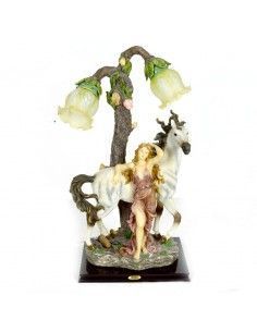 LAMPARA DE SOBREMESA CON FIGURA DE MUJER