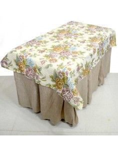 ROPA MESA CAMILLA COMPLETA BEIGE FLORES 2