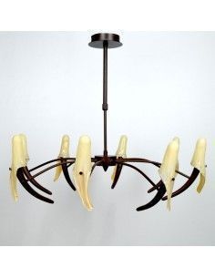 LAMPARA DE TECHO FORJA OCHO LUCES