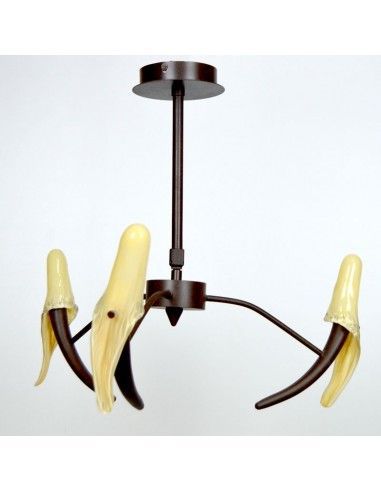 LAMPARA DE TECHO FORJA TRES LUCES