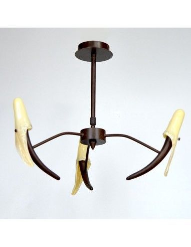 LAMPARA DE TECHO FORJA TRES LUCES