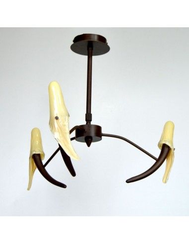LAMPARA DE TECHO FORJA TRES LUCES