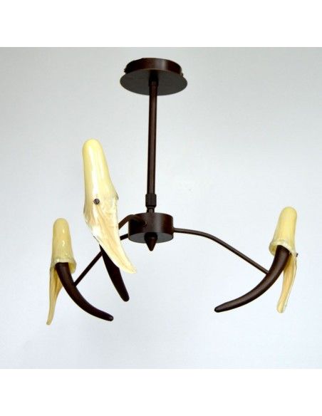 LAMPARA DE TECHO FORJA TRES LUCES